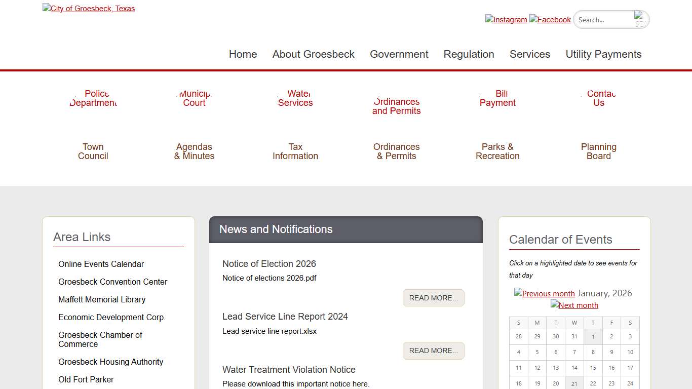 City of Groesbeck, Texas